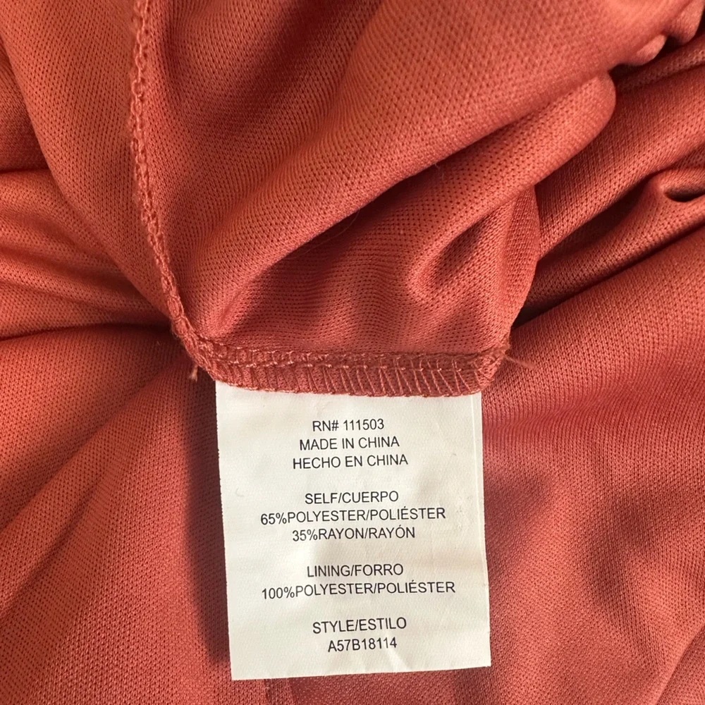 Rust Coloured Button-Up Mini Dress - Picture 7 of 7